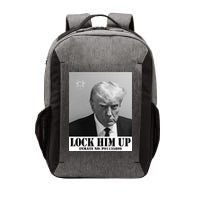 Donald Trump Lock Him Up Inmate Mugshot Vector Backpack