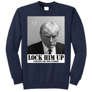 Donald Trump Lock Him Up Inmate Mugshot Tall Sweatshirt