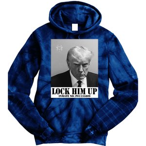 Donald Trump Lock Him Up Inmate Mugshot Tie Dye Hoodie