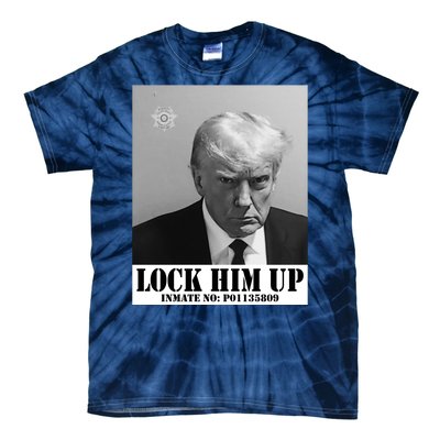 Donald Trump Lock Him Up Inmate Mugshot Tie-Dye T-Shirt