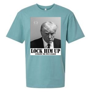 Donald Trump Lock Him Up Inmate Mugshot Sueded Cloud Jersey T-Shirt