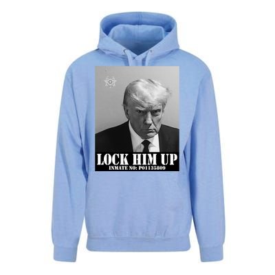 Donald Trump Lock Him Up Inmate Mugshot Unisex Surf Hoodie