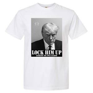 Donald Trump Lock Him Up Inmate Mugshot Garment-Dyed Heavyweight T-Shirt