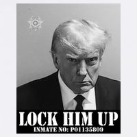 Donald Trump Lock Him Up Inmate Mugshot Garment-Dyed Heavyweight T-Shirt