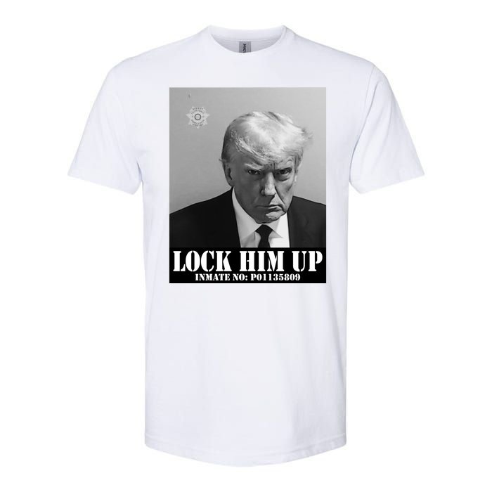 Donald Trump Lock Him Up Inmate Mugshot Softstyle CVC T-Shirt