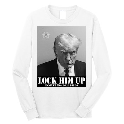 Donald Trump Lock Him Up Inmate Mugshot Long Sleeve Shirt