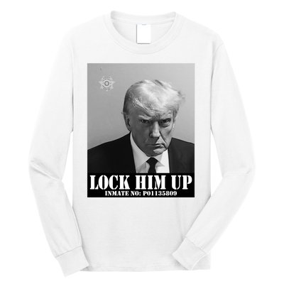 Donald Trump Lock Him Up Inmate Mugshot Long Sleeve Shirt