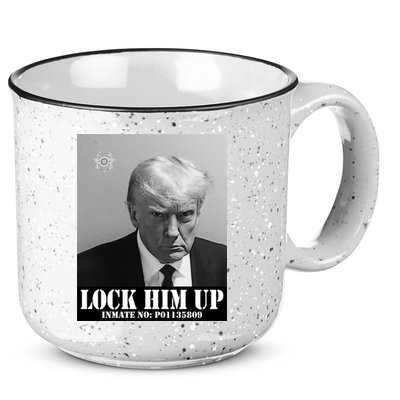 Donald Trump Lock Him Up Inmate Mugshot 15oz Campfire Ceramic Mug