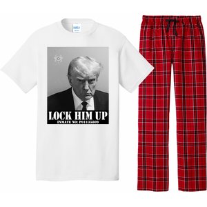 Donald Trump Lock Him Up Inmate Mugshot Pajama Set