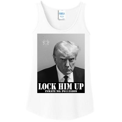 Donald Trump Lock Him Up Inmate Mugshot Ladies Essential Tank