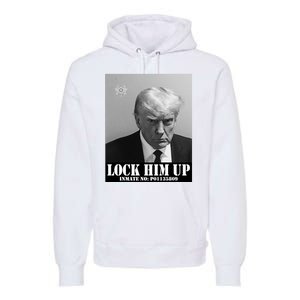 Donald Trump Lock Him Up Inmate Mugshot Premium Hoodie