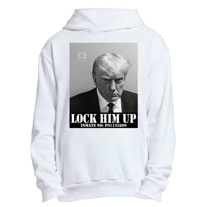 Donald Trump Lock Him Up Inmate Mugshot Urban Pullover Hoodie