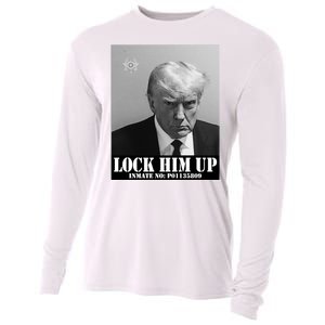 Donald Trump Lock Him Up Inmate Mugshot Cooling Performance Long Sleeve Crew