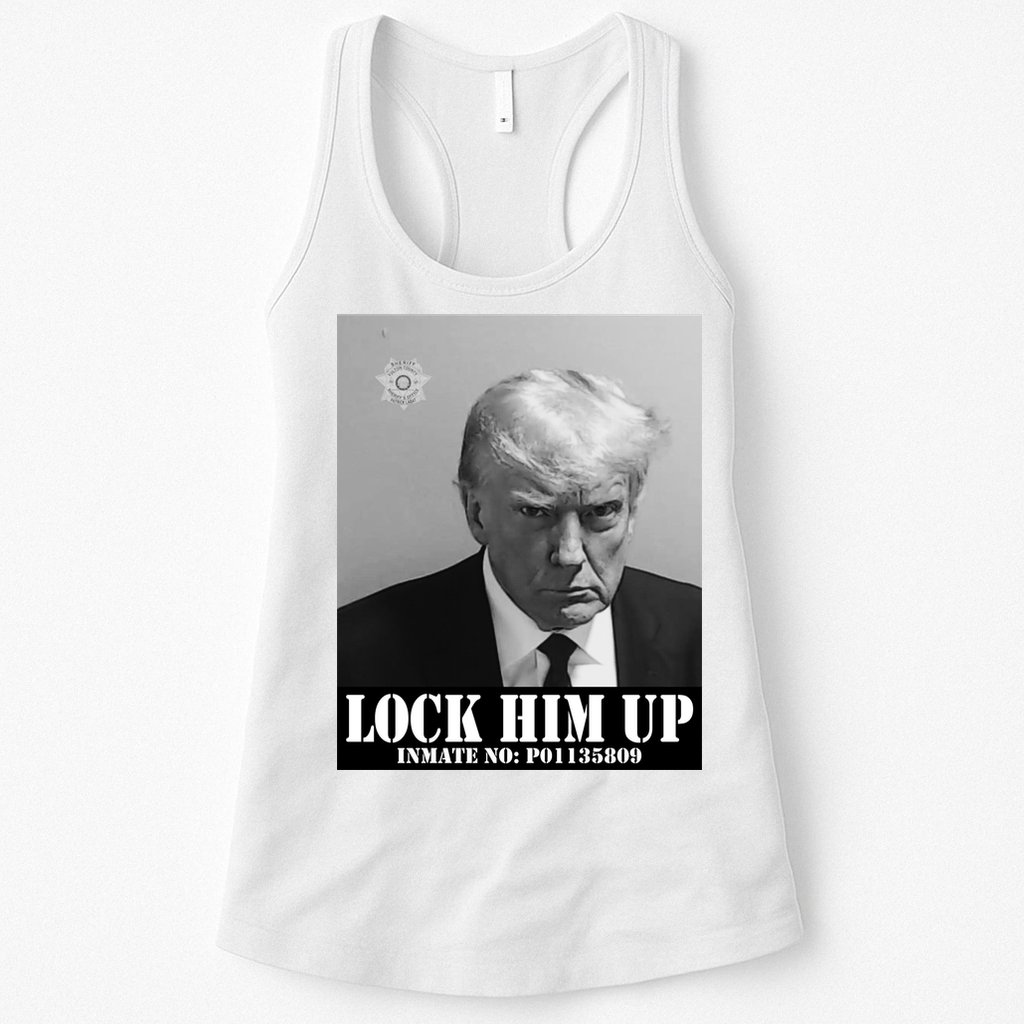 Donald Trump Lock Him Up Inmate Mugshot Womens Tank Top