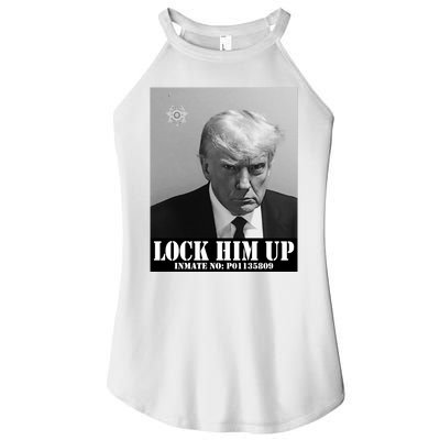 Donald Trump Lock Him Up Inmate Mugshot Women’s Perfect Tri Rocker Tank