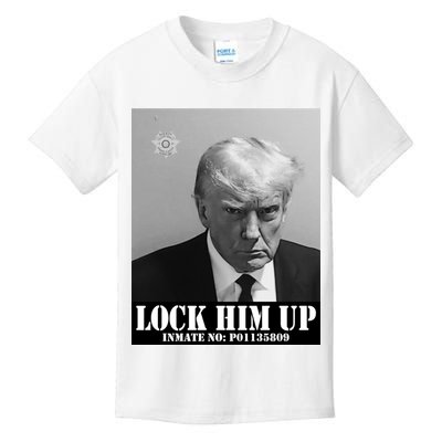 Donald Trump Lock Him Up Inmate Mugshot Kids T-Shirt