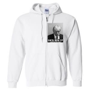 Donald Trump Lock Him Up Inmate Mugshot Full Zip Hoodie