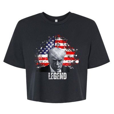 Donald Trump Legend Mug Shot Bella+Canvas Jersey Crop Tee