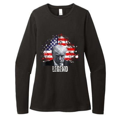 Donald Trump Legend Mug Shot Womens CVC Long Sleeve Shirt