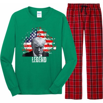 Donald Trump Legend Mug Shot Long Sleeve Pajama Set