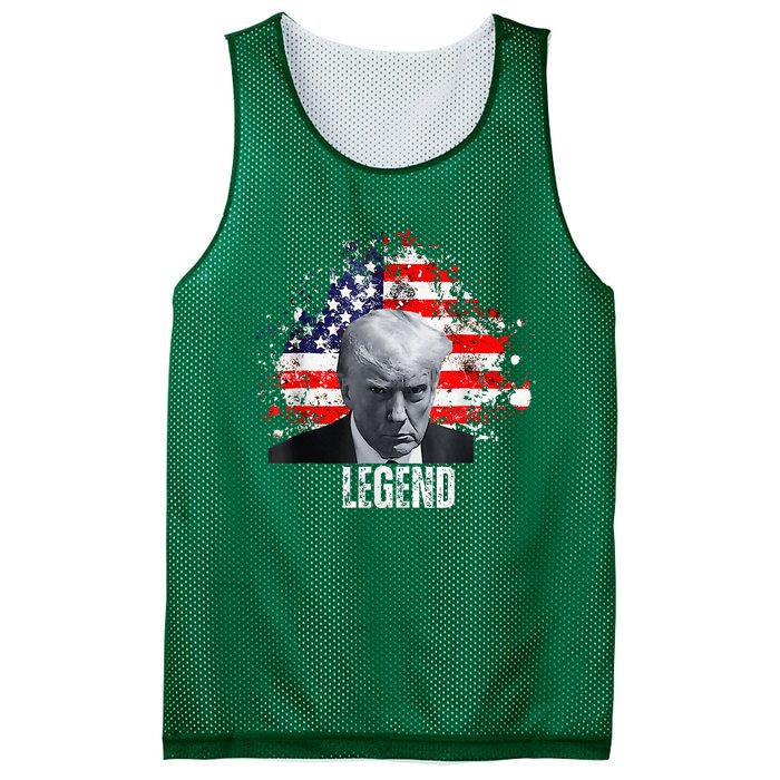 Donald Trump Legend Mug Shot Mesh Reversible Basketball Jersey Tank