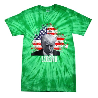 Donald Trump Legend Mug Shot Tie-Dye T-Shirt