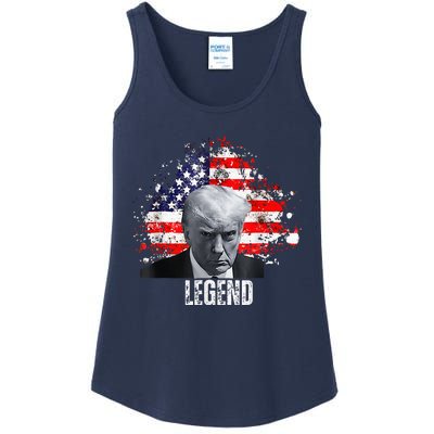 Donald Trump Legend Mug Shot Ladies Essential Tank