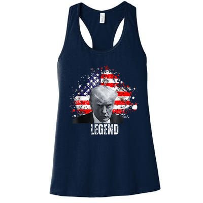 Donald Trump Legend Mug Shot Women's Racerback Tank