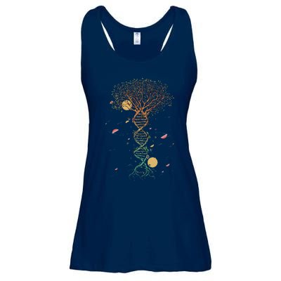 DNA Tree Life Biology Environment Science Genetics Earth Day Ladies Essential Flowy Tank