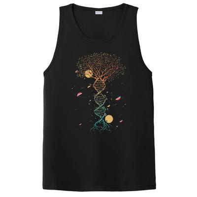 DNA Tree Life Genetics Biologist Science Earth Day Teachers PosiCharge Competitor Tank