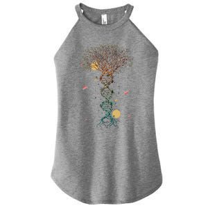 DNA Tree Life Genetics Biologist Science Earth Day Teachers Women’s Perfect Tri Rocker Tank