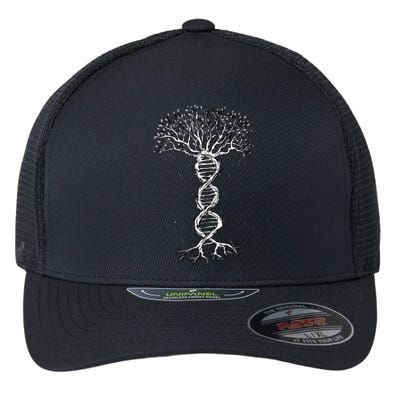 DNA Tree Life Genetics Biologist Science Earth Day Flexfit Unipanel Trucker Cap