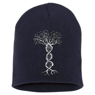 DNA Tree Life Genetics Biologist Science Earth Day Short Acrylic Beanie