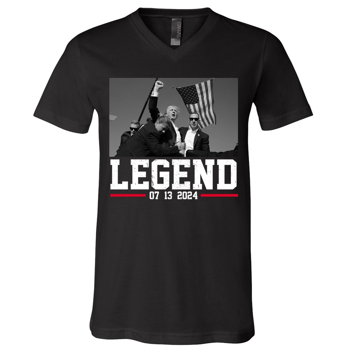 Donald Trump Legend 07/13/2024 Rally Pennsylvania V-Neck T-Shirt