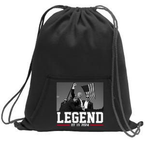 Donald Trump Legend 07/13/2024 Rally Pennsylvania Sweatshirt Cinch Pack Bag