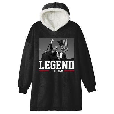 Donald Trump Legend 07/13/2024 Rally Pennsylvania Hooded Wearable Blanket