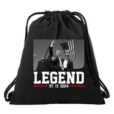 Donald Trump Legend 07/13/2024 Rally Pennsylvania Drawstring Bag