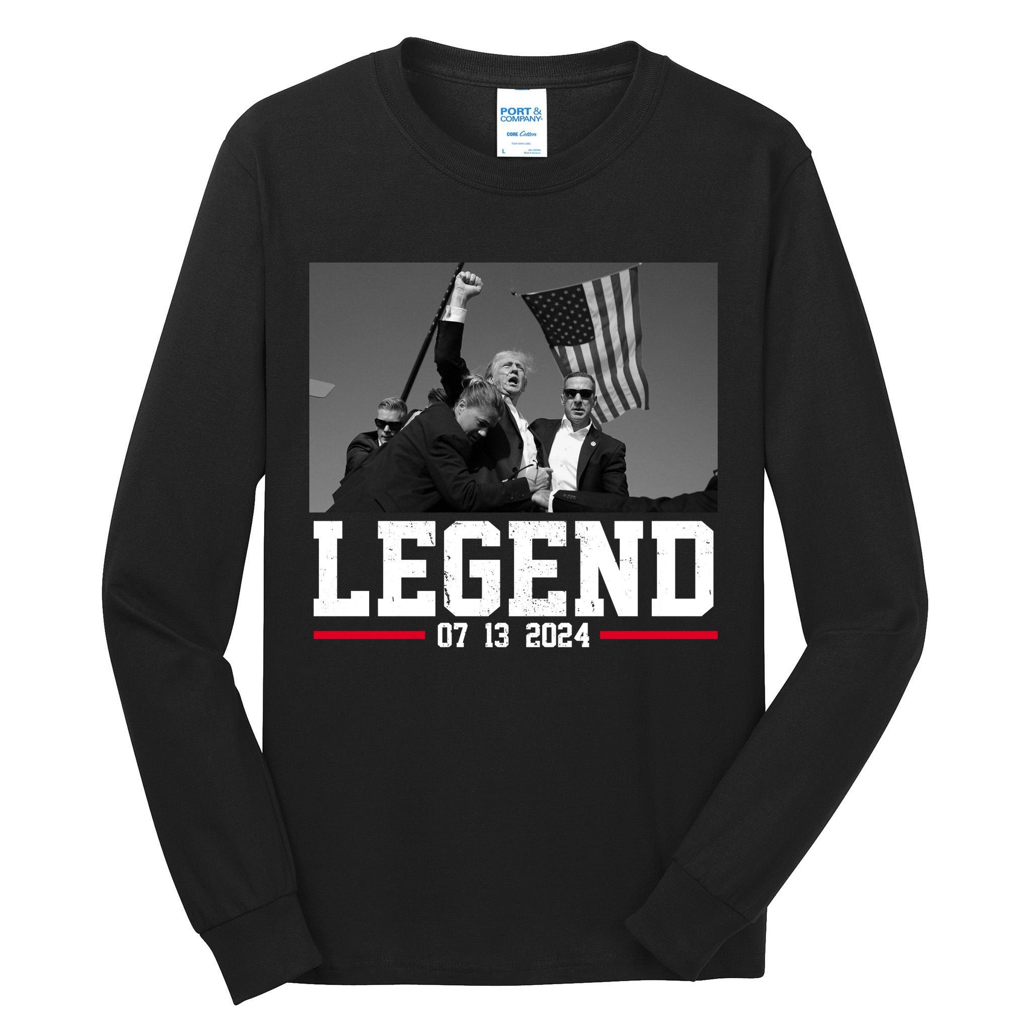 Donald Trump Legend 07/13/2024 Rally Pennsylvania Tall Long Sleeve T-Shirt
