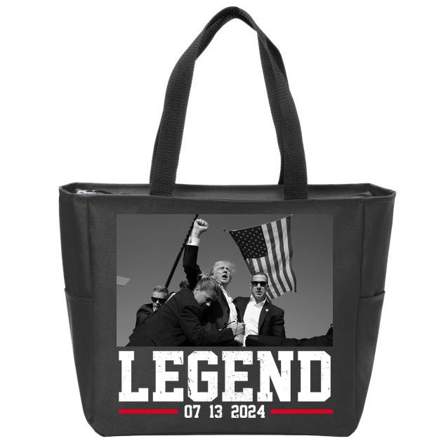 Donald Trump Legend 07/13/2024 Rally Pennsylvania Zip Tote Bag