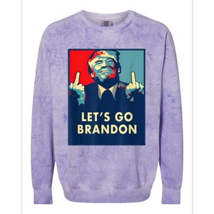 Donald Trump Let’s Go Brandon Colorblast Crewneck Sweatshirt