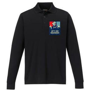 Donald Trump Let’s Go Brandon Performance Long Sleeve Polo