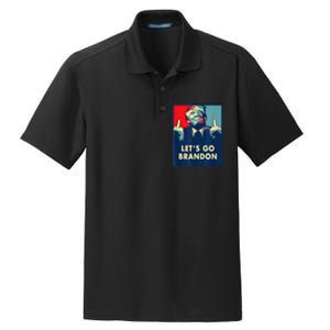 Donald Trump Let’s Go Brandon Dry Zone Grid Polo