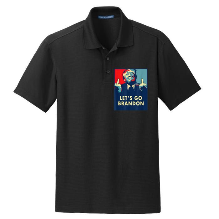 Donald Trump Let’s Go Brandon Dry Zone Grid Polo