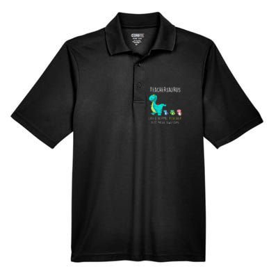 Dinosaurs Teachersaurus Like A Normal Teacher Men's Origin Performance Pique Polo