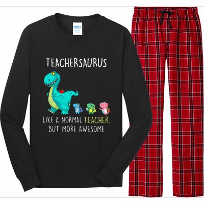 Dinosaurs Teachersaurus Like A Normal Teacher Long Sleeve Pajama Set