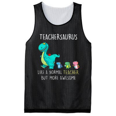 Dinosaurs Teachersaurus Like A Normal Teacher Mesh Reversible Basketball Jersey Tank