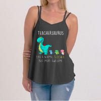 Dinosaurs Teachersaurus Like A Normal Teacher Women's Strappy Tank