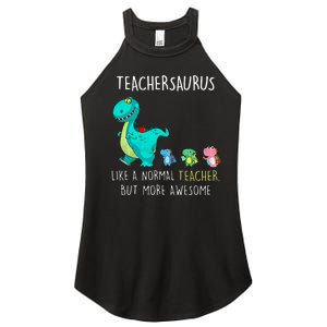 Dinosaurs Teachersaurus Like A Normal Teacher Women's Perfect Tri Rocker Tank