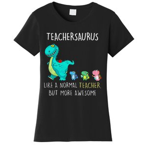 Dinosaurs Teachersaurus Like A Normal Teacher Women's T-Shirt