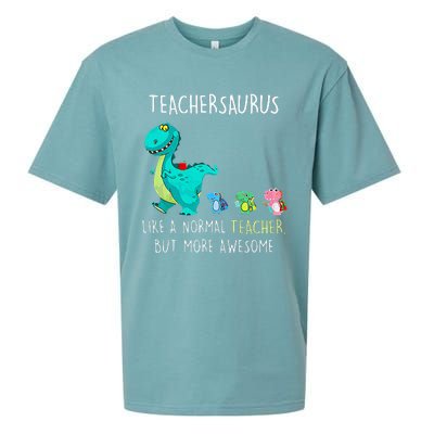 Dinosaurs Teachersaurus Like A Normal Teacher Sueded Cloud Jersey T-Shirt